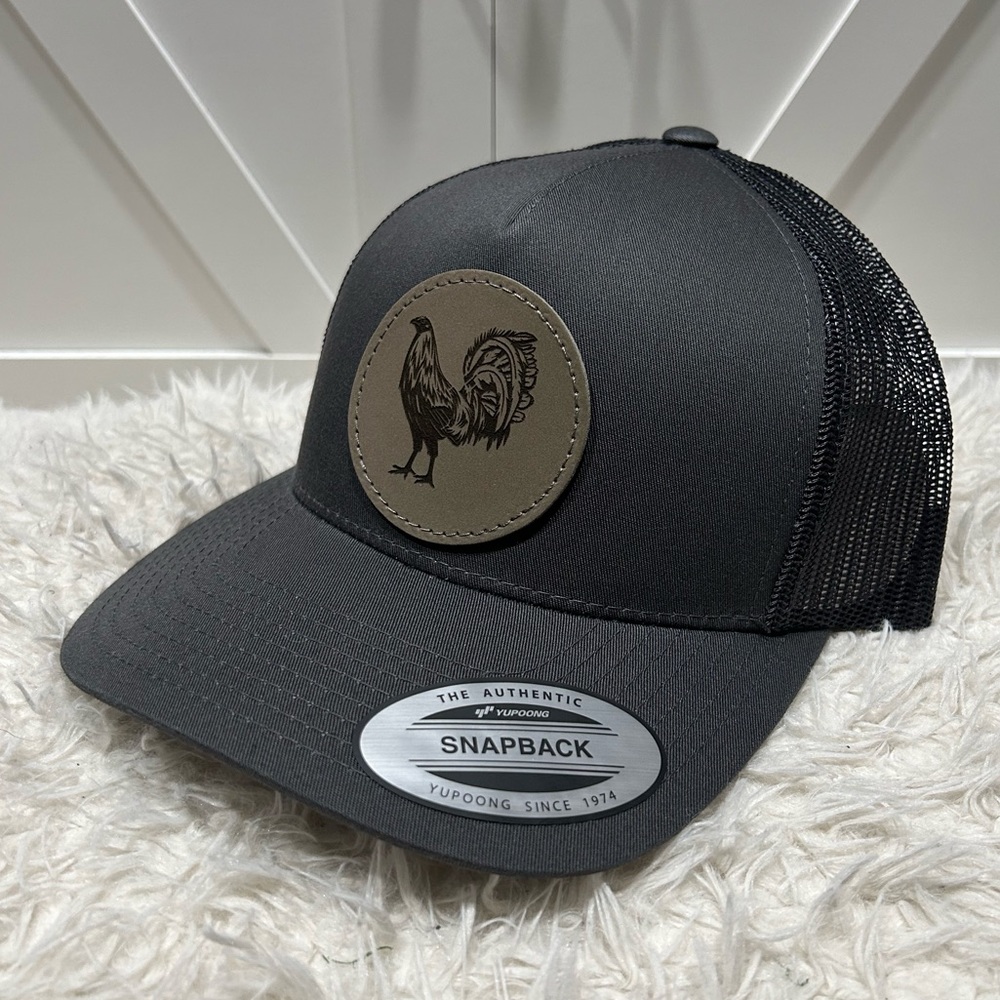 Gallo Giro rooster trucker hat.
